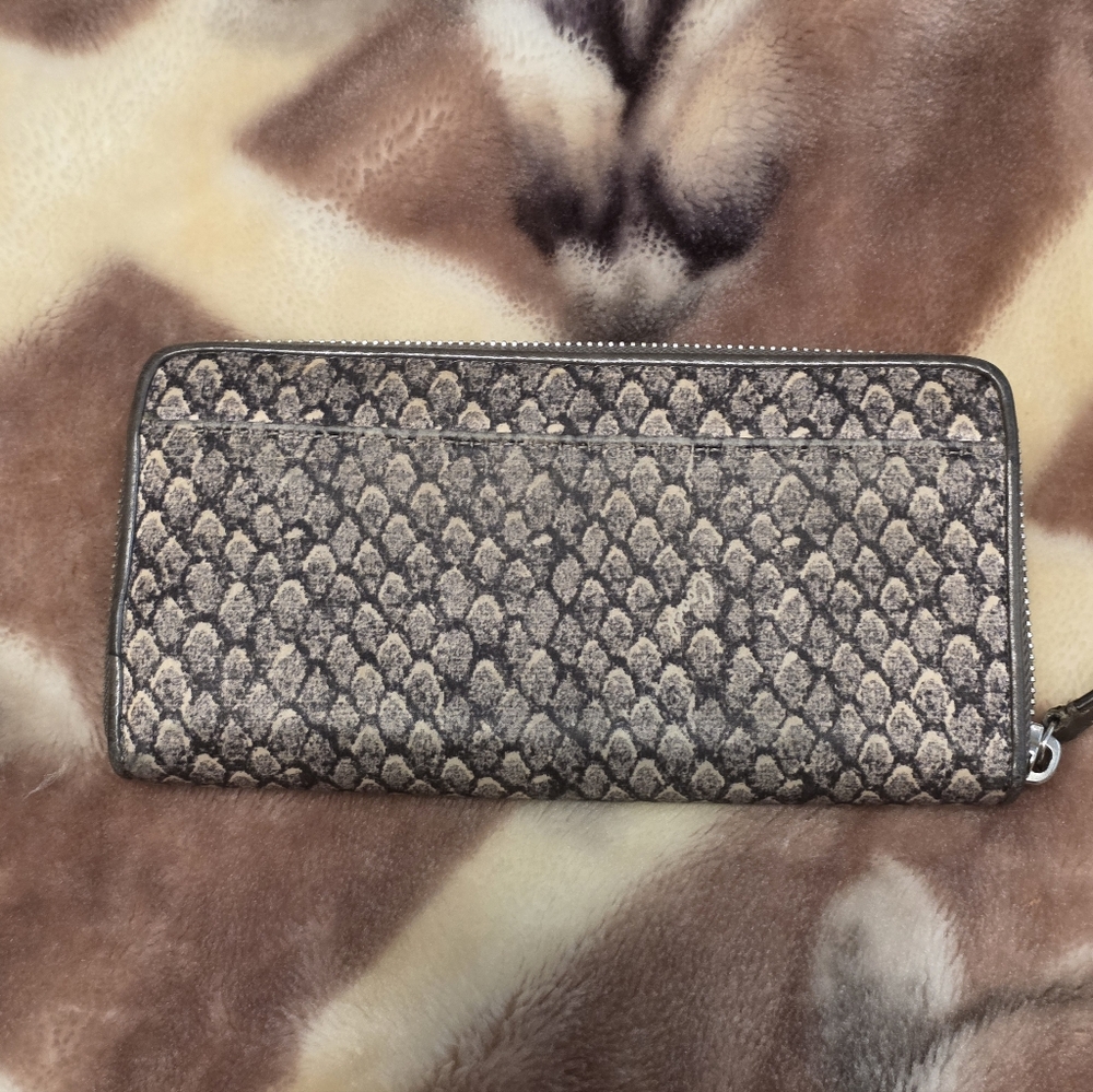 Coach Gray Snake Pattern Wallet - image 2